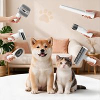 Appareil de toilettage multifonctionnel en plastique pour chiens et chats : tondeuse à poils, coupe-griffes, peigne et sèche-cheveux