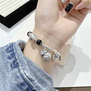 Vintage Style Agate Money Bag Bracelet S925 Sterling <b>Silver</b> Antique Lotus Seedpod <b>Charm</b> For Women Lucky Wealth Fortune Jewelry - Product Image 5