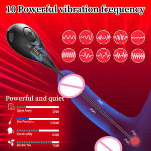 Sonda Uretrale Vibrante per Uomini, Vibratore in Silicone con 10 Modalità di Vibrazione, Plug Penieno, Stimolatore Prostatico, Giocattolo Sessuale Maschile - Product Image 4