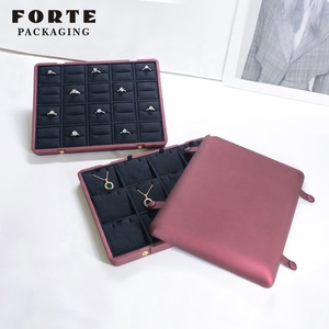 FORTE Specialty Store Jewelry <strong>Ring</strong> Tray Faux Leather Jewelry Storage Tray <strong>Plate</strong> - Product Image 1