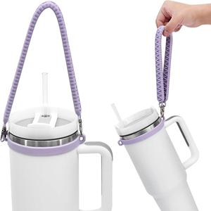 สายคล้องแก้วน้ำแบบพกพาสำหรับแก้ว Stanley พร้อมห่วงซิลิโคนและสายคล้องคอ สำหรับงานปาร์ตี้และของขวัญ  รับผลิตตามสั่งขายส่ง - Product Image 5