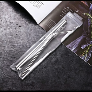 <b>Stainless</b> <b>steel</b> drinking <b>straw</b>, environmentally friendly <b>straw</b> set, colored beverage <b>straw</b>, coffee, milk tea <b>straw</b> gift Reusable - Product Image 4