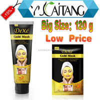Masque facial en or peel-off DEXE, vente chaude, vente en gros, taille grande 120g & 20g*10, blanchissant pour femmes, original, fabriqué en Chine