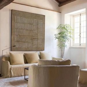 Arte Mural 3D Texturizado Estilo Wabi-Sabi, Pintura al Óleo Abstracta Pintada a Mano, Arte Mural Enmarcado para Regalo de Boda Minimalista, Decoración del Hogar - Product Image 3