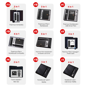 Ensemble cadeau d'entreprise personnalisé en cuir PU, carnet A5, journal, vente en gros, articles cadeaux d'affaires de luxe, carnet avec stylo - Product Image 2