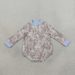 Mameluco sin mangas para bebé, estampado de camuflaje, transpirable, de seda de leche/algodón, cuello enrollado, cierre a presión, unisex, para verano - Product Image 6