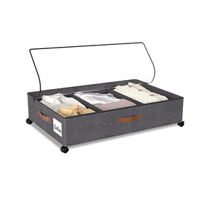 Biểu Tượng Tùy Chỉnh Quần Áo Giày Đồ Chơi Tổ Chức Gấp Dưới Giường Lưu Trữ Hộp Với Bánh Xe - Product Image 2