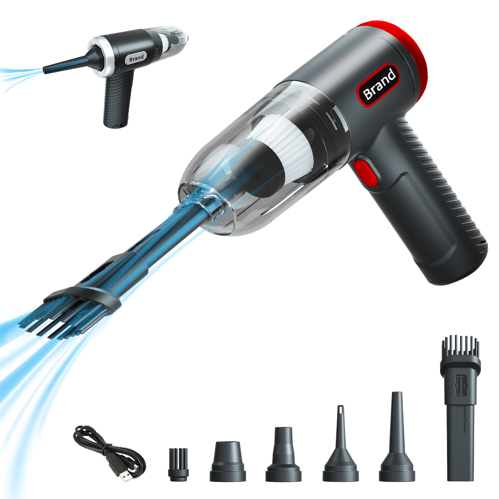 BSRCO Handheld Vacuum Cordless Rechargeable Car Vacuum, Lightweight