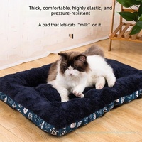 Tapis pour animaux de compagnie, toutes saisons, en coton épais et chaud, doux, confortable, lavable, antidérapant, pour chat et chien, pour l'automne et l'hiver