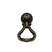 Kenop Kabinet Tarik Jari Model Cincin dari Paduan Seng Modern, Finishing Hitam Doff untuk Penggunaan di Dapur, Kamar Tidur, Ruang Tamu, dan Bar Rumah