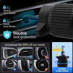 Support magnétique universel pour téléphone de voiture, à clipser sur grille d'aération, en plastique, pour la navigation - Product Image 4