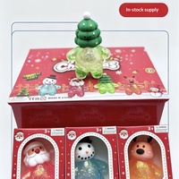 Jouets anti-stress scintillants en caoutchouc à thème de Noël, Père Noël, les plus vendus, avec emballage cadeau