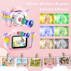 Kinderkamera für den Außenhandel, Rosa Regenbogen-Welpen-Design, Mini-Fotokamera, Silikon, Sturzsicher, HD 2,0-Zoll-Bildschirm, Video & Foto - Product Image 3