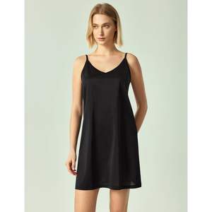 Vestido lencero completo para mujer, antiadherente, antiestático, con tirantes finos ajustables, vestido de dormir, camisola básica, vestido interior, vestido de mujer - Product Image 4