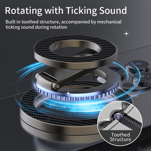 Soporte de anillo de teléfono móvil magnético de doble cara multifuncional soporte de montaje de coche giratorio Flexible agarre de teléfono móvil - Product Image 3