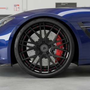 Roues en <span class=keywords><strong>fibre</strong></span> de carbone sur mesure de 18 à 24 pouces en 3 parties pour Ferrari Lamborghini Porsche |   Jantes à rebord profond personnalisées avec quincaillerie en titane - Product Image 4
