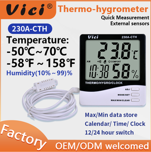 230a-cth medidor térmico-higro digital, sensor externo removível - Product Image 2
