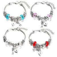 Bracelet unisexe de haute qualité avec fermoir mousqueton électroplaqué perlé 5 couleurs, chaîne serpent réglable et fermoir cœur charmant