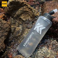 Gourde souple KKN pour activités de plein air, en TPU de qualité alimentaire, pour course à pied, marathon, randonnée, pliable, 250ML/500ML