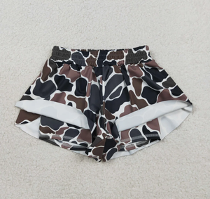 กางเกงขาสั้นลายพรางใต้ท้องฟ้าสำหรับโยคะ Mama and Me รุ่น Active Ruffle - Product Image 3