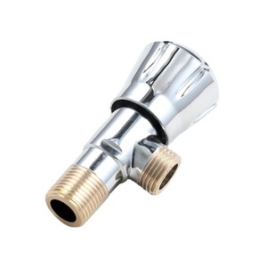 Robinet d'arrêt en cuivre Crane Crown, filetage mâle 20 mm, finition chromée, pour eau chaude et froide des toilettes - Product Image 4