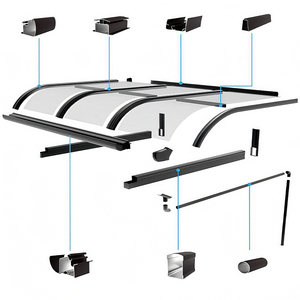 Tùy chỉnh thiết kế không thấm nước xe nơi trú ẩn Sun Shade canopy Polycarbonate nhôm carport cantilever nhà để xe carport mái ngoài trời - Product Image 3