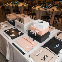 Boîte cadeau de luxe personnalisée en gros avec ruban pour mariage, fête, emballage de fêtes, boîte en papier rigide magnétique personnalisée avec logo