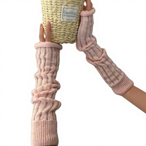 Y2K Hot Girl Subculture Curly Edge <span class=keywords><strong>Mohair</strong></span> <span class=keywords><strong>Gants</strong></span> chauds à manches longues pour filles - Product Image 1