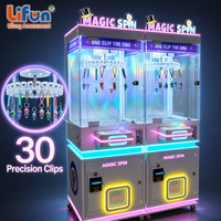 LIFUN Distributeur Commercial de Cadeaux à Clip Magic Spin 30 Clips, Équipement de Jeu d'Arcade à Prix