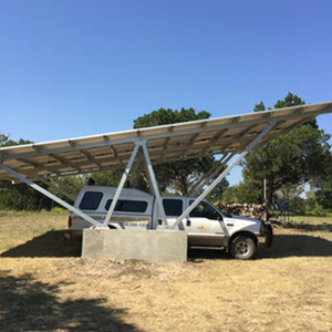 Abri de voiture <span class=keywords><strong>solaire</strong></span> en <span class=keywords><strong>aluminium</strong></span> avec système de montage pour le sol - Product Image 2