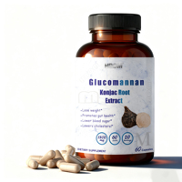 Capsules de glucomannane de haute qualité OEM, capsules d'extrait de racine de konjac, capsules amincissantes pour adultes
