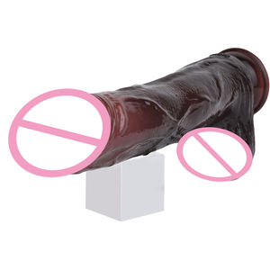 24Cm Grote Zwarte <span class=keywords><strong>Dildo</strong></span> Realistische Mannelijke Penis Stimuleren <span class=keywords><strong>Vagina</strong></span> 10 Frequentie 1.5Cm Stretching Vibrator Met Sucker Volwassen Masturbatie - Product Image 4