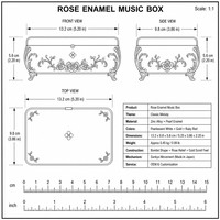 Boîte à musique en métal avec mouvement Sankyo, or rose, à remonter, rangement pour bijoux, 18 notes, rotative, écologique, fabriquée en Chine, cadeau vintage personnalisé