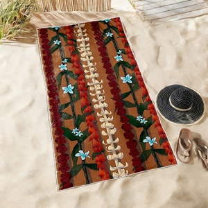 Toalla de playa con patrones étnicos, toalla de baño de microfibra de secado rápido personalizada, accesorios de baño, sauna, gimnasio, toallas de ducha para hotel - Product Image 3