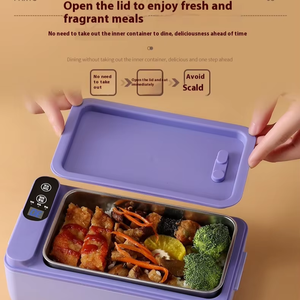 Boîte à lunch chauffante sans eau en acier inoxydable 304 pour employés de bureau, isolation thermique, cuisson à la vapeur, auto-chauffante, portable, vente en gros - Product Image 4