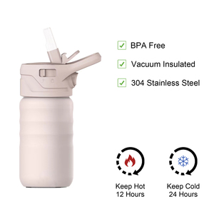 Termo Deportivo de Acero Inoxidable 304 de Doble Pared, Libre de BPA, de 18 oz, Botella de Agua con Aislamiento al Vacío para Niños - Product Image 4