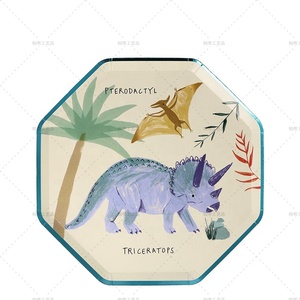 Đồ Dùng Tiệc Tùng Vui Nhộn Chủ Đề Khủng Long Đĩa Giấy Dùng Một Lần In Theo Yêu Cầu Bộ Đồ Ăn Dùng Một Lần Đĩa Giấy Tiệc - Product Image 4