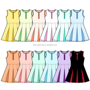 Vestido Deportivo sin Mangas para Niñas, Ropa de Tenis y Yoga para Niñas, Logotipo Personalizado, Falda de Secado Rápido para Niñas, Verano - Product Image 4