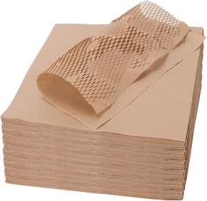 <span class=keywords><strong>300</strong></span> PCS 12 \ "<span class=keywords><strong>X</strong></span> 12 \" Hojas de papel de embalaje recubiertas de panal marrón Envoltura de amortiguación móvil Embalaje de envío - Product Image 1