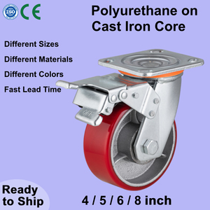Roue pivotante industrielle <span class=keywords><strong>CMCL</strong></span> de haute qualité, 5 pouces, capacité de charge de 500 kg, 125x50 mm, en fonte, avec roulement à billes, norme américaine - Product Image 1