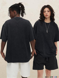 高品質300gsmカスタマイズ可能なシャツ春夏用Oネック襟洗浄通気性熟成外観特大オプション - Product Image 3