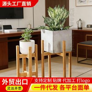 Support à fleurs en bois massif de style nordique, 10.5x10x6cm, design moderne pour plantes vertes d'intérieur, utilisation dans le salon et sur le balcon - Product Image 5
