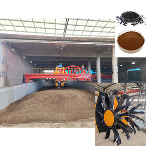 Fertilizante Fermentation Pool with the Wheel Turner Running Producción <span class=keywords><strong>de</strong></span> fertilizantes orgánicos Línea <span class=keywords><strong>de</strong></span> producción <span class=keywords><strong>de</strong></span> fertilizantes granulares - Product Image 1