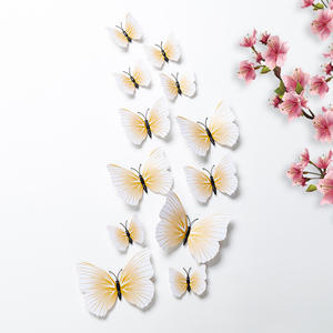 12 pezzi <span class=keywords><strong>adesivi</strong></span> <span class=keywords><strong>murali</strong></span> a farfalla 3D decorazioni per la casa magnetica bellezza cava adesivo da parete per soggiorno decorazioni di nozze - Product Image 6
