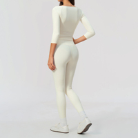 Ensembles de yoga YIYI pour femmes : hauts à manches courtes et épaules tombantes, et leggings amincissants (3 modèles)