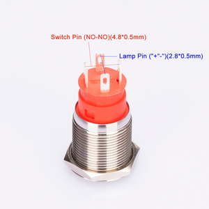 IP67 biểu tượng tùy chỉnh biểu tượng với ánh sáng 36V 19mm tự khóa không thấm nước kim loại push <span class=keywords><strong>button</strong></span> chuyển không có dây - Product Image 2
