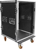 Flight case vertical 16U pour amplificateur DJ, 3/8 ATA300 avec roues