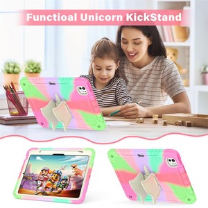 Custodia per Tablet in Silicone PC con Design <span class=keywords><strong>Unicorno</strong></span> Colorato e Supporto per iPad Pro 11 2024 con Cinghia, Compatibile anche con iPad Air 6 - Product Image 4