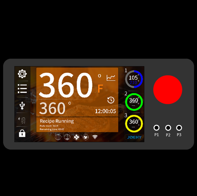 BBQ TFT Colour LCD Controller Pellet Grill PID Controller or Grill Smoker or Digital Controller With Wifi BLE