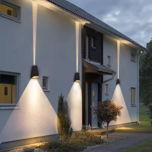 Fourniture d'usine éclairage design moderne appliques noires led étanche jardin extérieur applique murale - Product Image 5